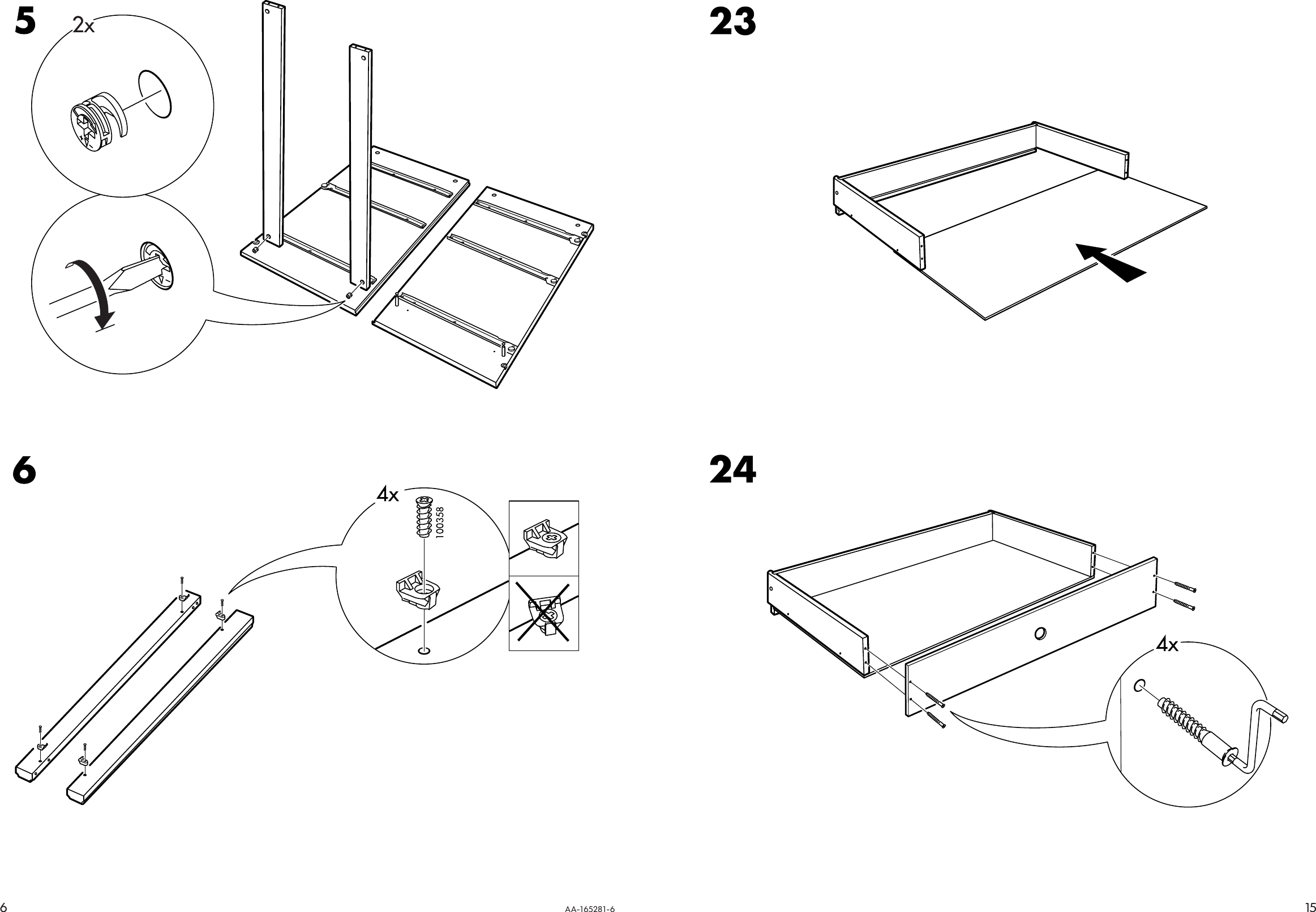 Page 6 of 10 - Ikea Ikea-Aspelund-Chest-2Drawers-34X31-Assembly-Instruction-3  Ikea-aspelund-chest-2drawers-34x31-assembly-instruction