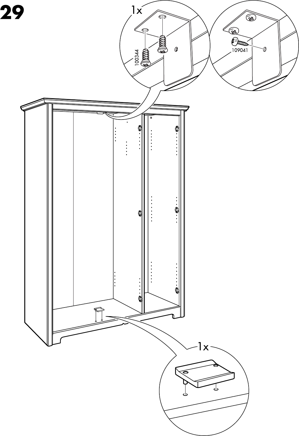 Ikea Aspelund Wardrobe W 3 Doors Assembly Instruction