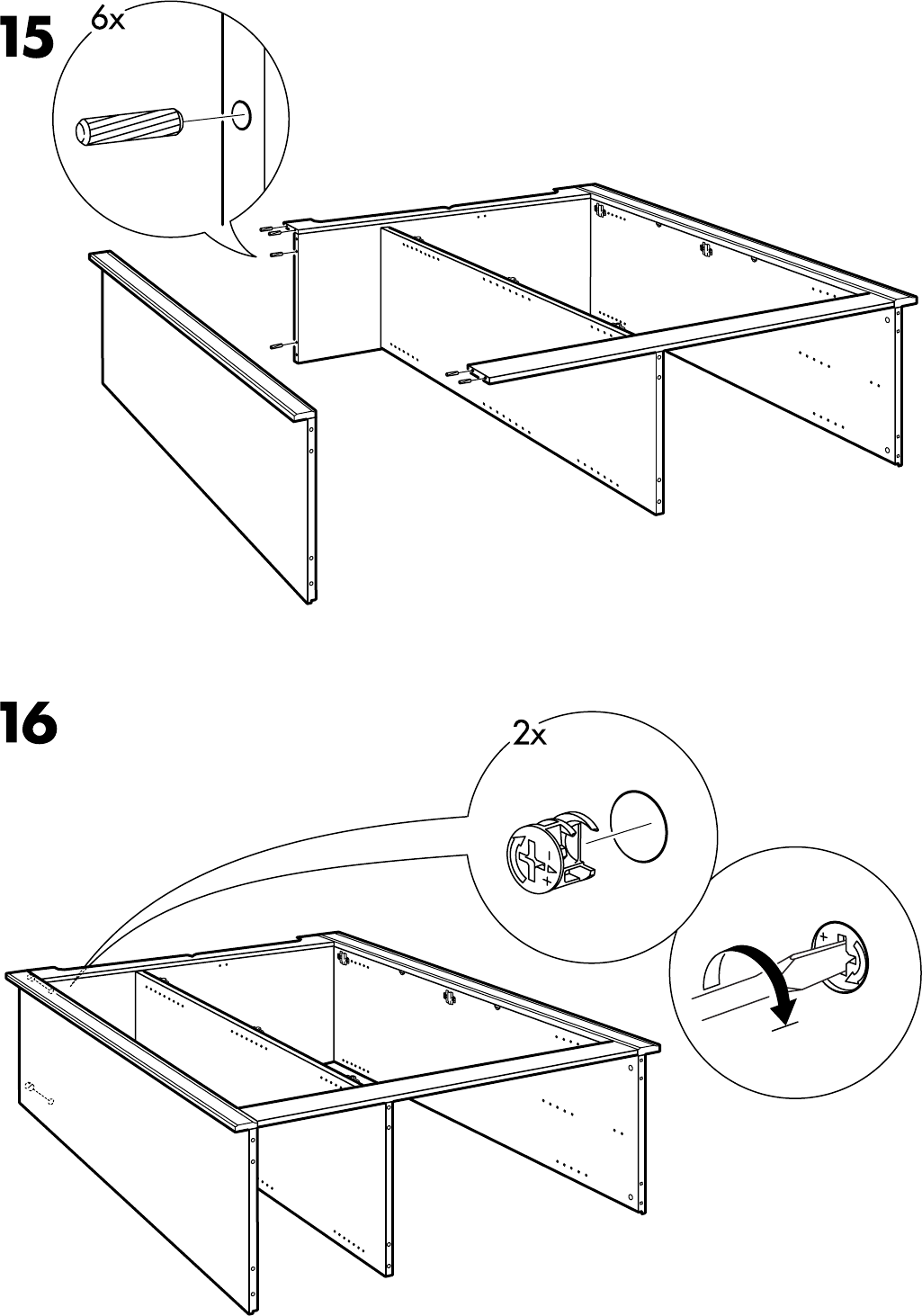 Ikea Aspelund Wardrobe W 3 Doors Assembly Instruction