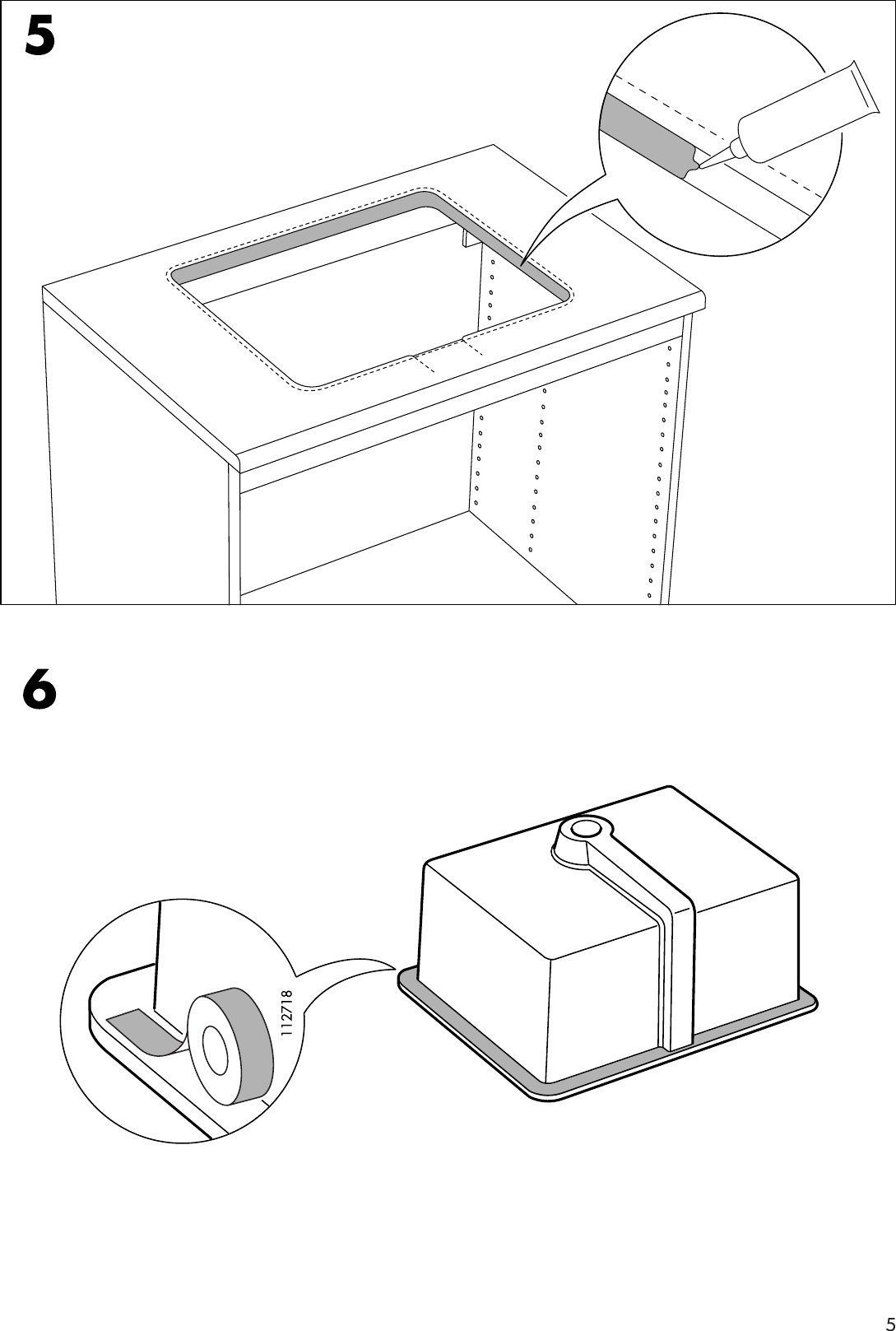 Page 5 of 8 - Ikea Ikea-Aspskar-Sink-Assembly-Instruction