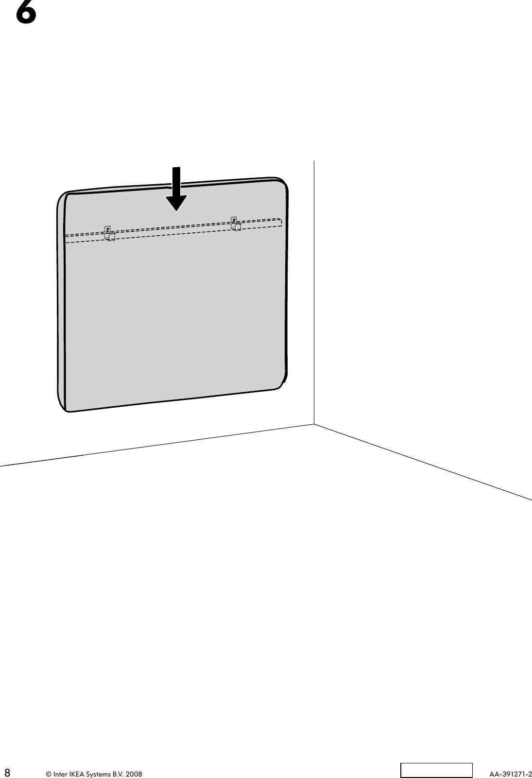 Page 8 of 8 - Ikea Ikea-Badalen-Wall-Mounted-Headboard-Assembly-Instruction