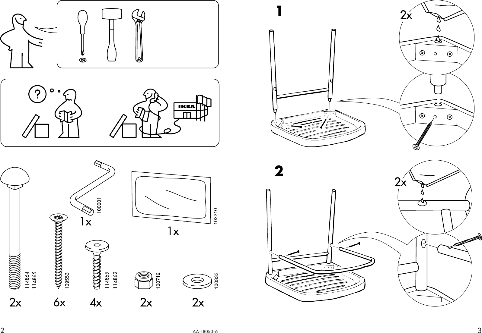 Page 2 of 2 - Ikea Ikea-Balser-Chair-Assembly-Instruction