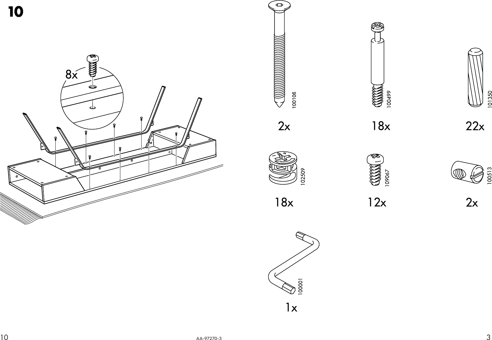 Ikea Bankas Coffee Table 59x19 5 8 Assembly Instruction 4