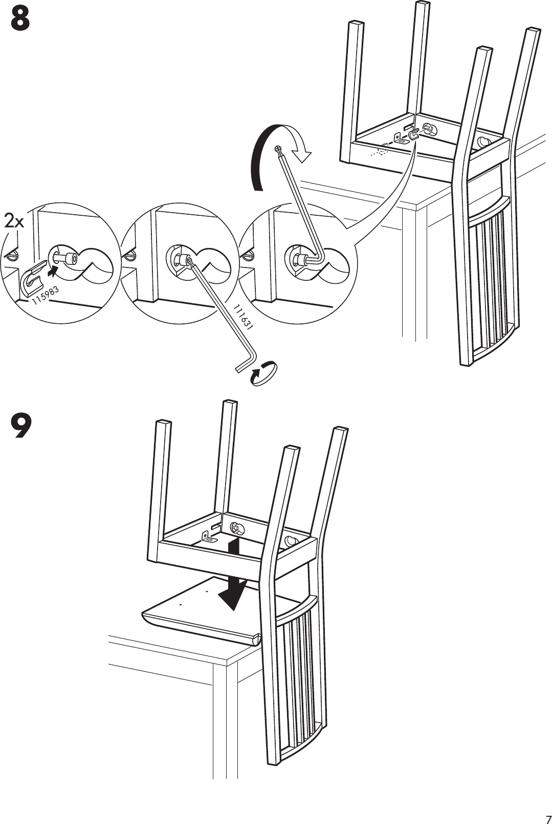 Page 7 of 8 - Ikea Ikea-Barje-Chair-Assembly-Instruction