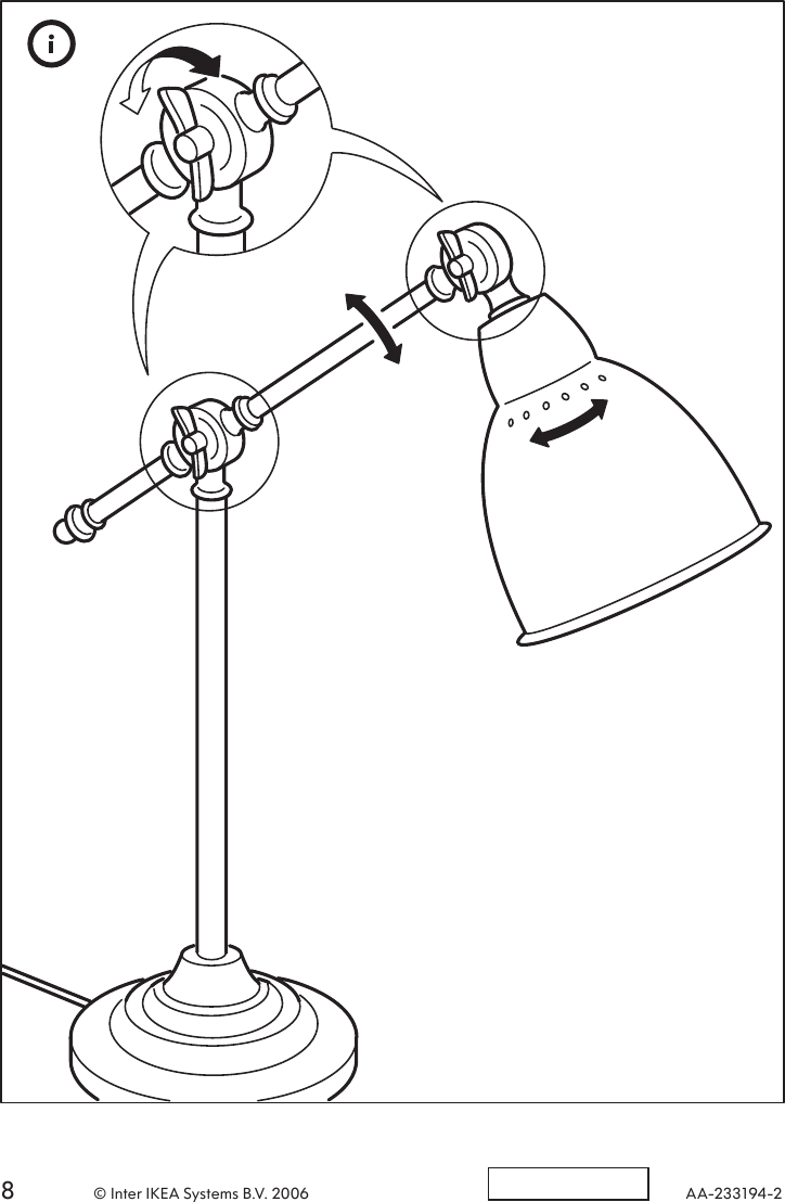 Page 8 of 8 - Ikea Ikea-Barometer-Work-Lamp-Assembly-Instruction
