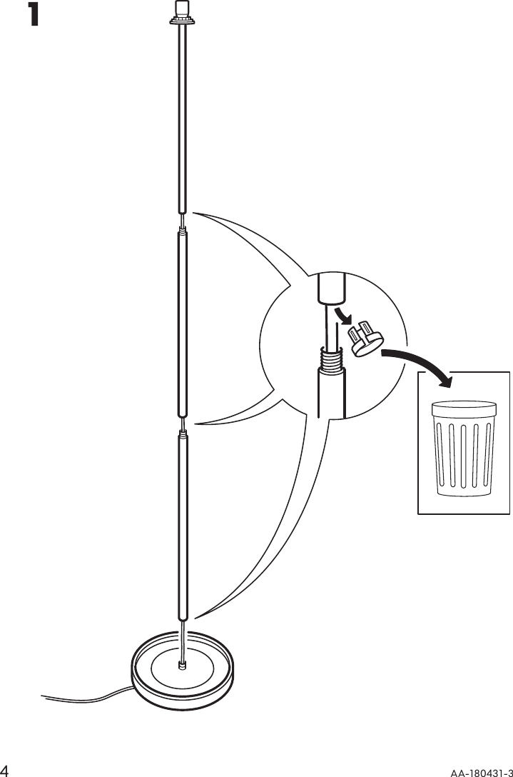 Page 4 of 8 - Ikea Ikea-Basisk-Floor-Uplight-Assembly-Instruction