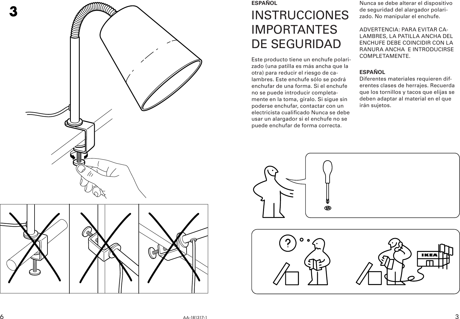 Page 3 of 4 - Ikea Ikea-Basisk-Wall-Clamp-Spot-Light-Assembly-Instruction-3  Ikea-basisk-wall-clamp-spot-light-assembly-instruction