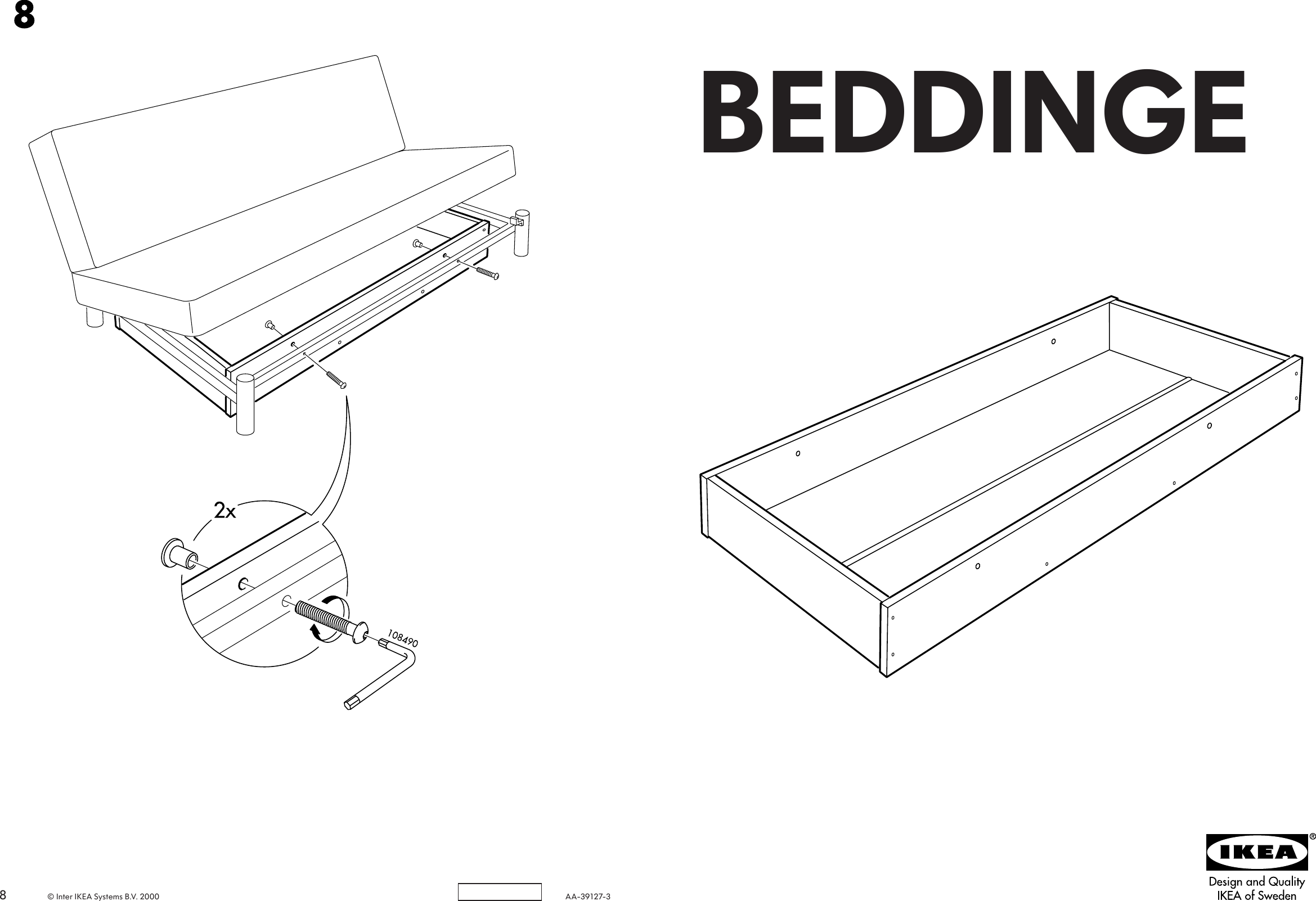 Page 1 of 4 - Ikea Ikea-Beddinge-Bed-Storage-Box-Assembly-Instruction-9  Ikea-beddinge-bed-storage-box-assembly-instruction