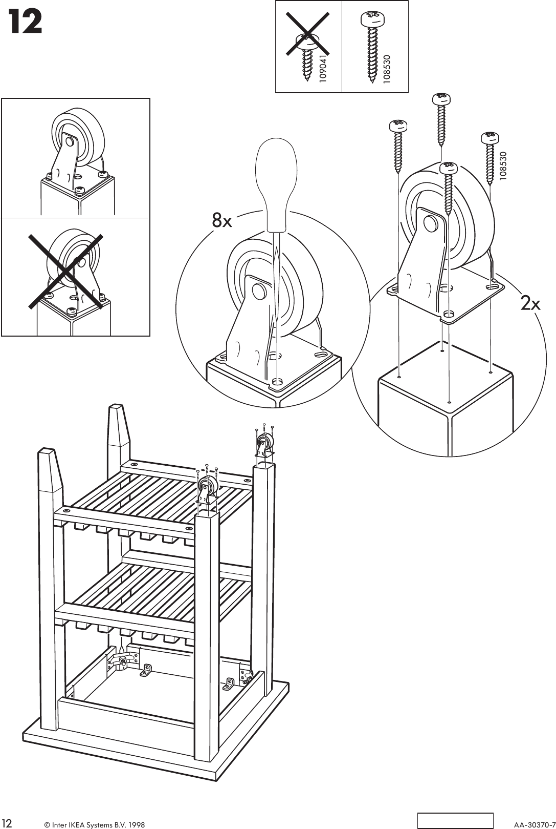 Ikea Bekvam Kitchen Cart 23 5 8X19 8 Assembly Instruction