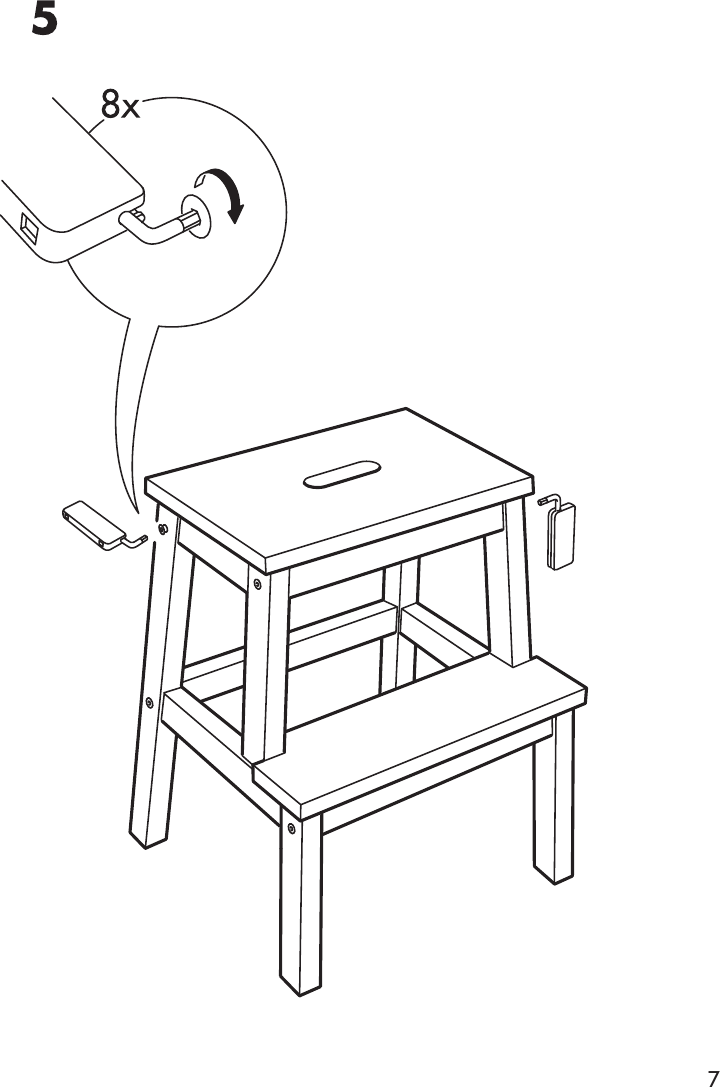 Page 7 of 8 - Ikea Ikea-Bekvam-Step-Stool-Assembly-Instruction