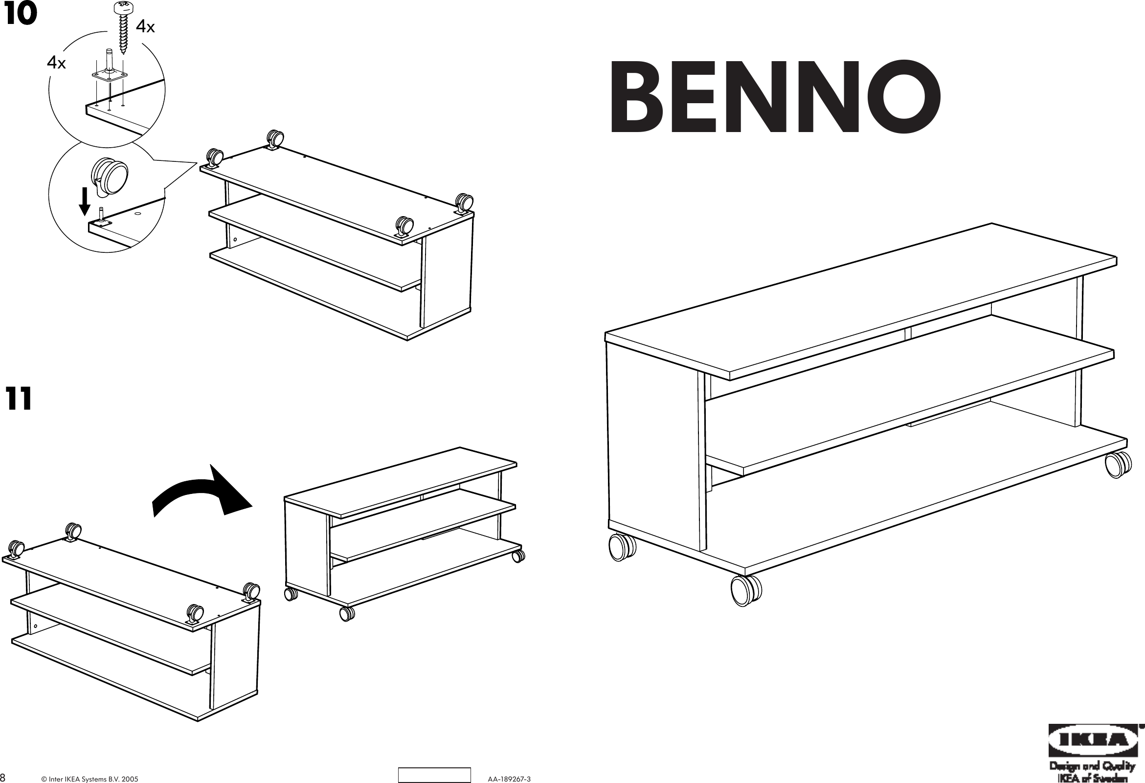 Page 1 of 4 - Ikea Ikea-Benno-Aa-189267-3-Users-Manual-  Ikea-benno-aa-189267-3-users-manual