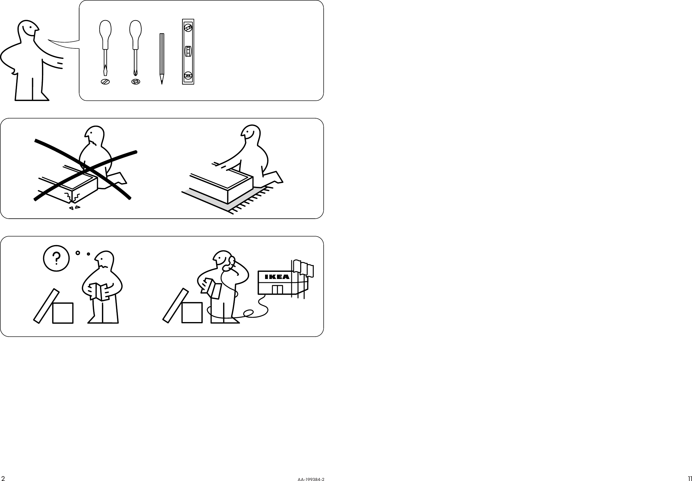 Page 2 of 6 - Ikea Ikea-Besta-Bench-47X19X10-Assembly-Instruction