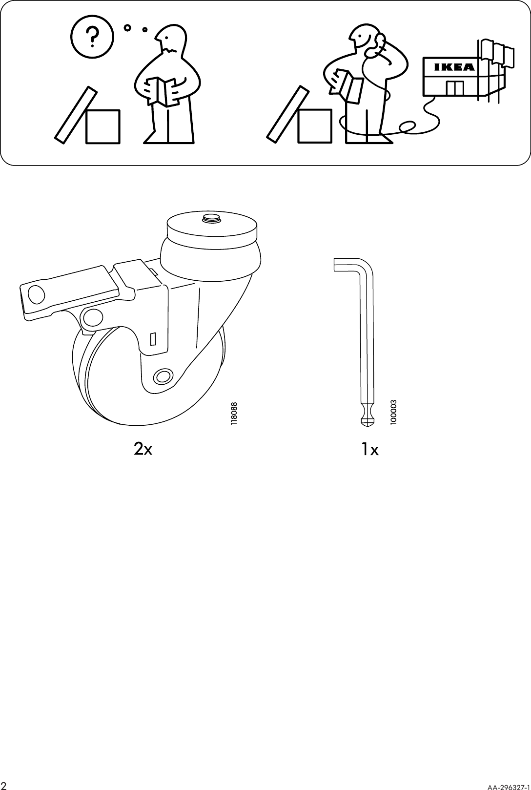 Page 2 of 4 - Ikea Ikea-Besta-Castors-Assembly-Instruction