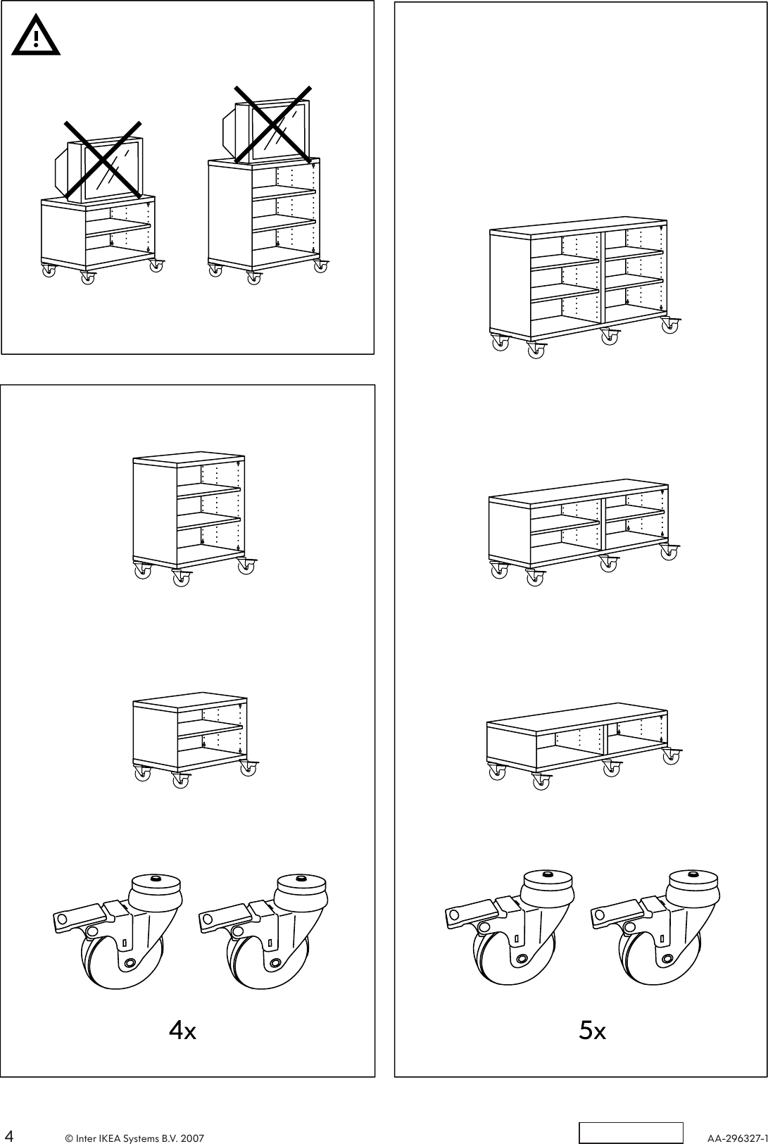Page 4 of 4 - Ikea Ikea-Besta-Castors-Assembly-Instruction