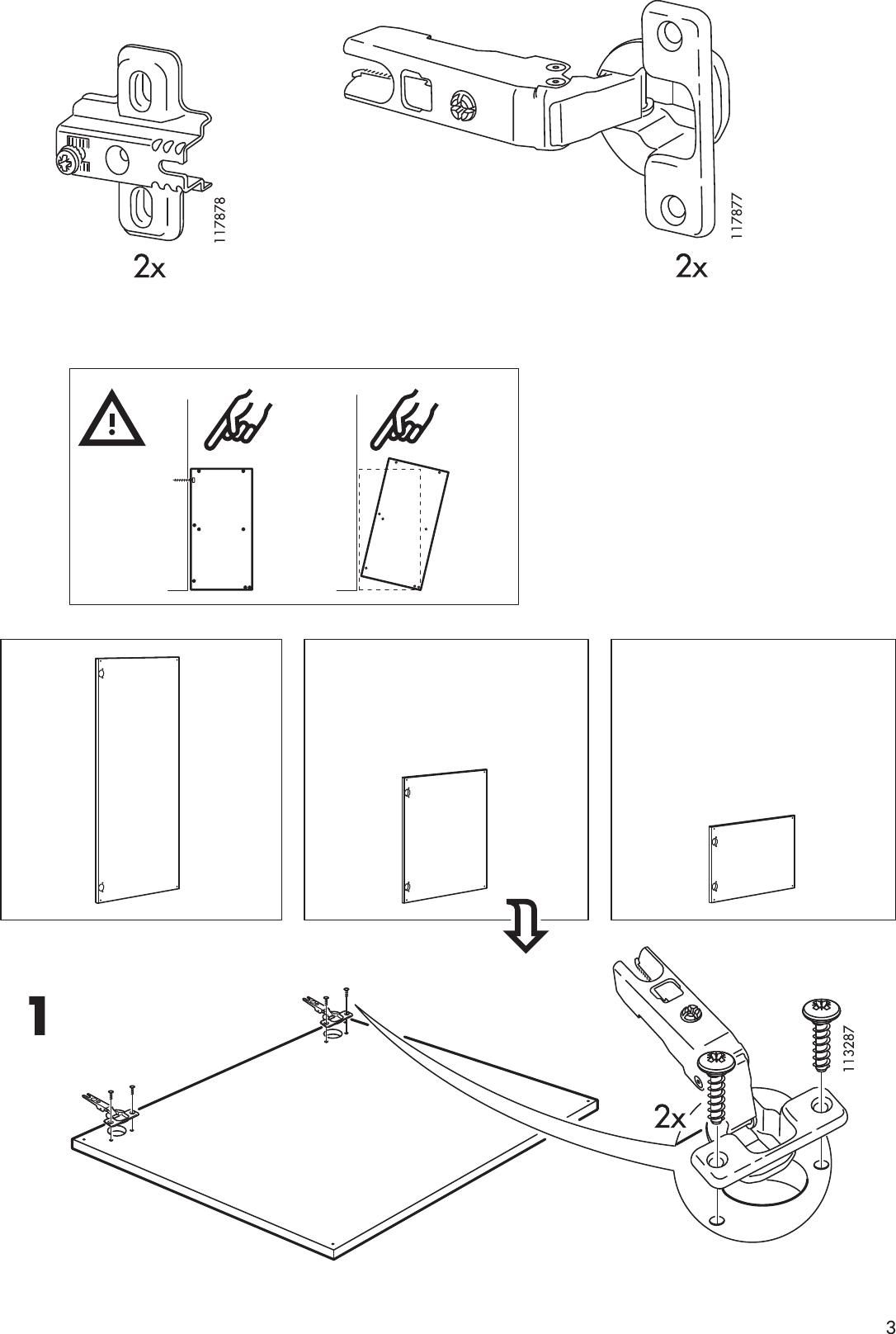 Page 3 of 8 - Ikea Ikea-Besta-Holmbo-Door-23-5-8X15-Assembly-Instruction