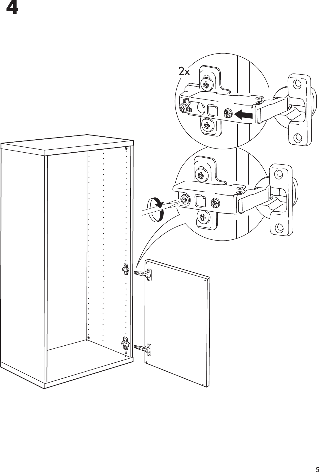 Page 5 of 8 - Ikea Ikea-Besta-Holmbo-Door-23-5-8X15-Assembly-Instruction