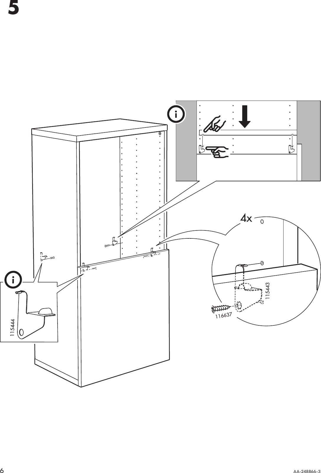 Page 6 of 8 - Ikea Ikea-Besta-Holmbo-Door-23-5-8X15-Assembly-Instruction