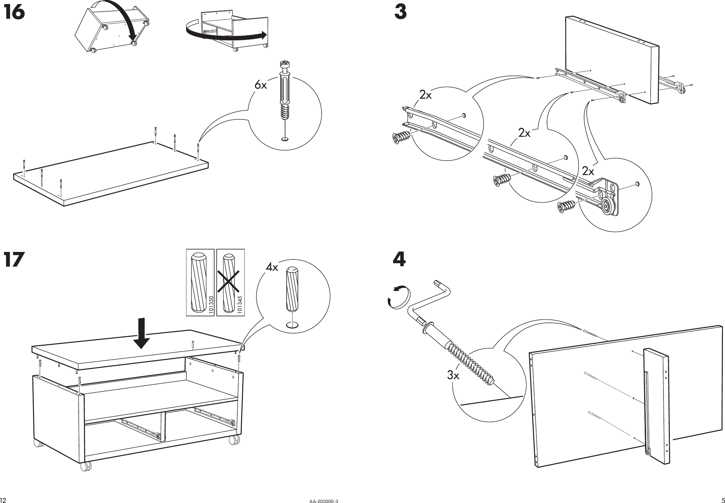 Page 5 of 8 - Ikea Ikea-Besta-Jagra-Tv-Unit-Casters-47X24-Assembly-Instruction