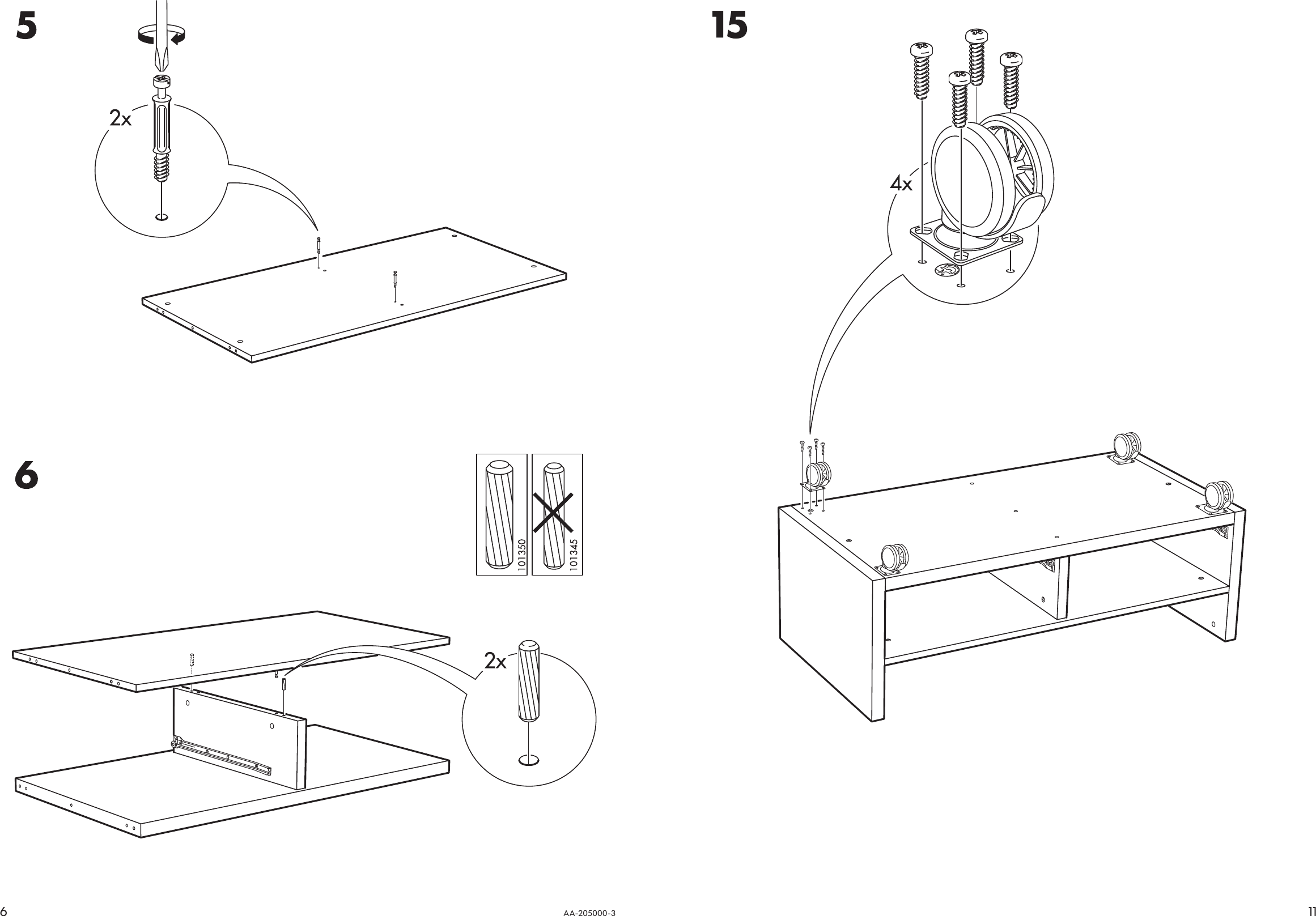Page 6 of 8 - Ikea Ikea-Besta-Jagra-Tv-Unit-Casters-47X24-Assembly-Instruction
