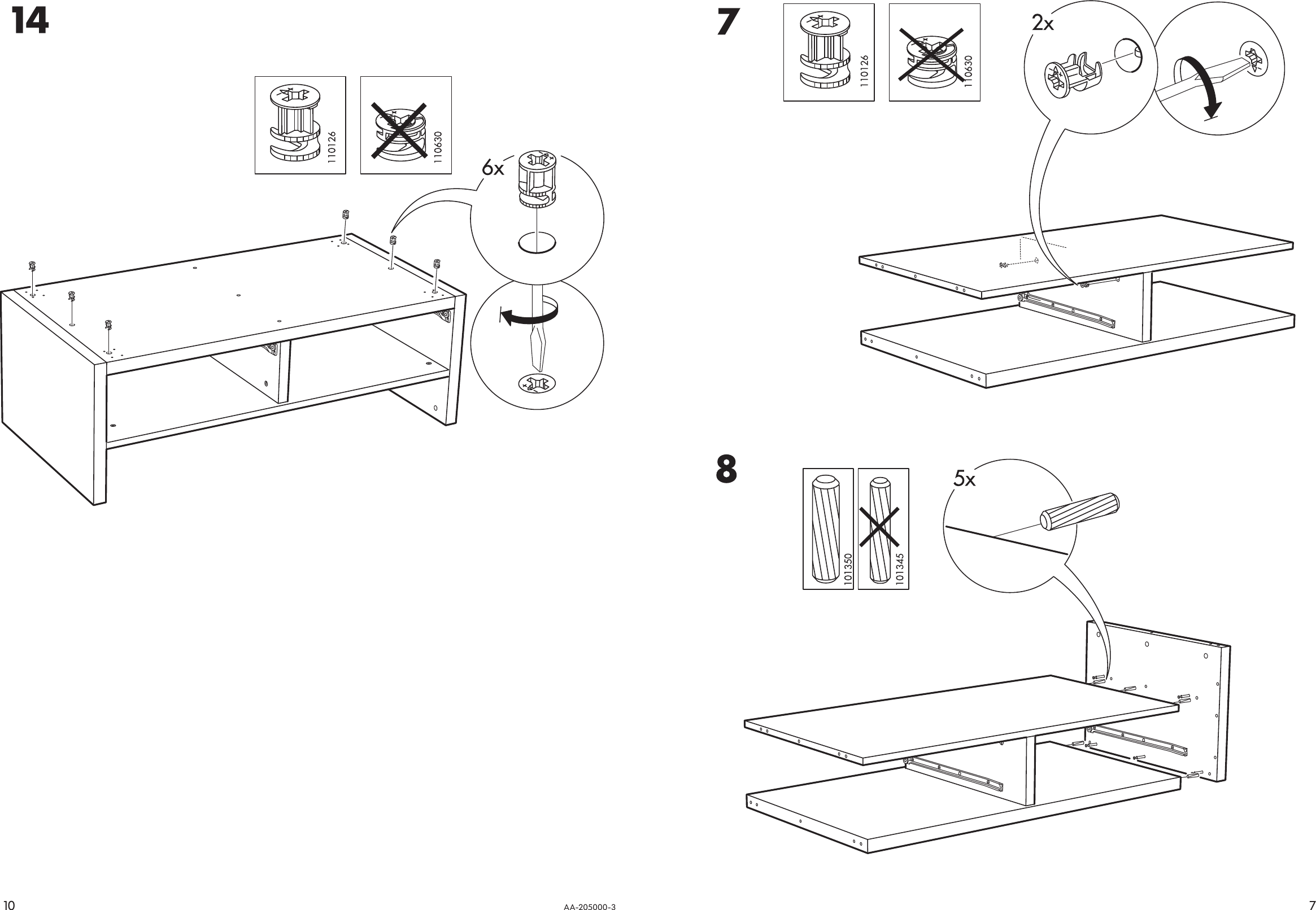 Page 7 of 8 - Ikea Ikea-Besta-Jagra-Tv-Unit-Casters-47X24-Assembly-Instruction