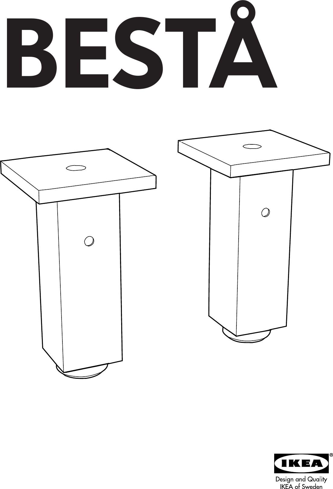 Page 1 of 4 - Ikea Ikea-Besta-Legs-Chrome-Assembly-Instruction