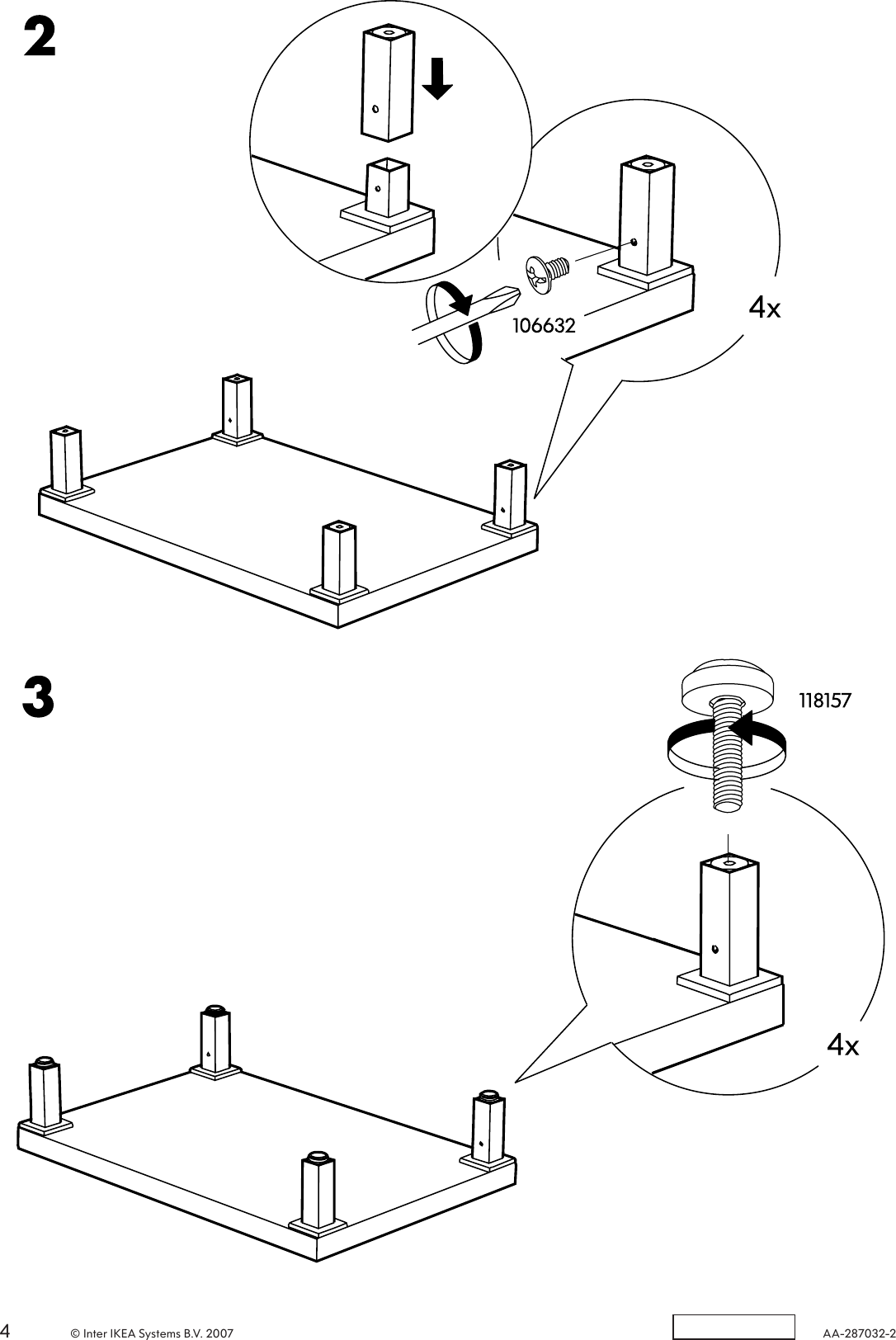 Page 4 of 4 - Ikea Ikea-Besta-Legs-Chrome-Assembly-Instruction