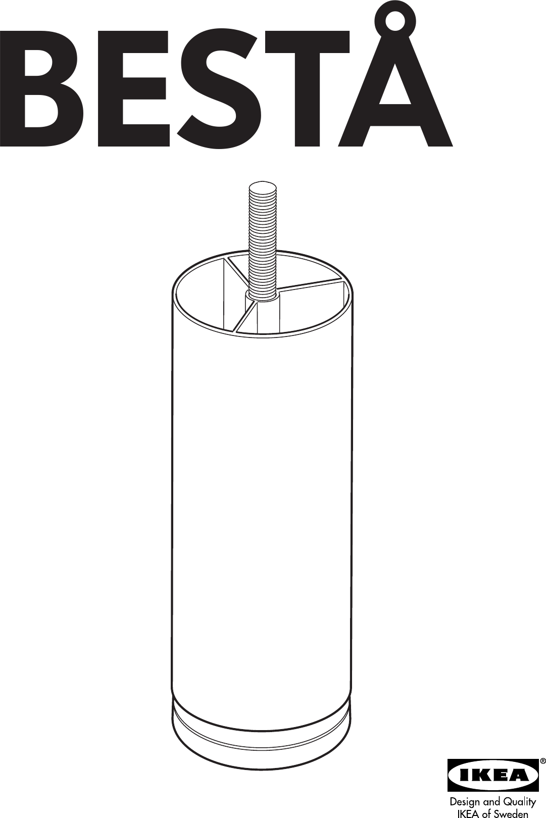 Page 1 of 4 - Ikea Ikea-Besta-Legs-Gray-Assembly-Instruction