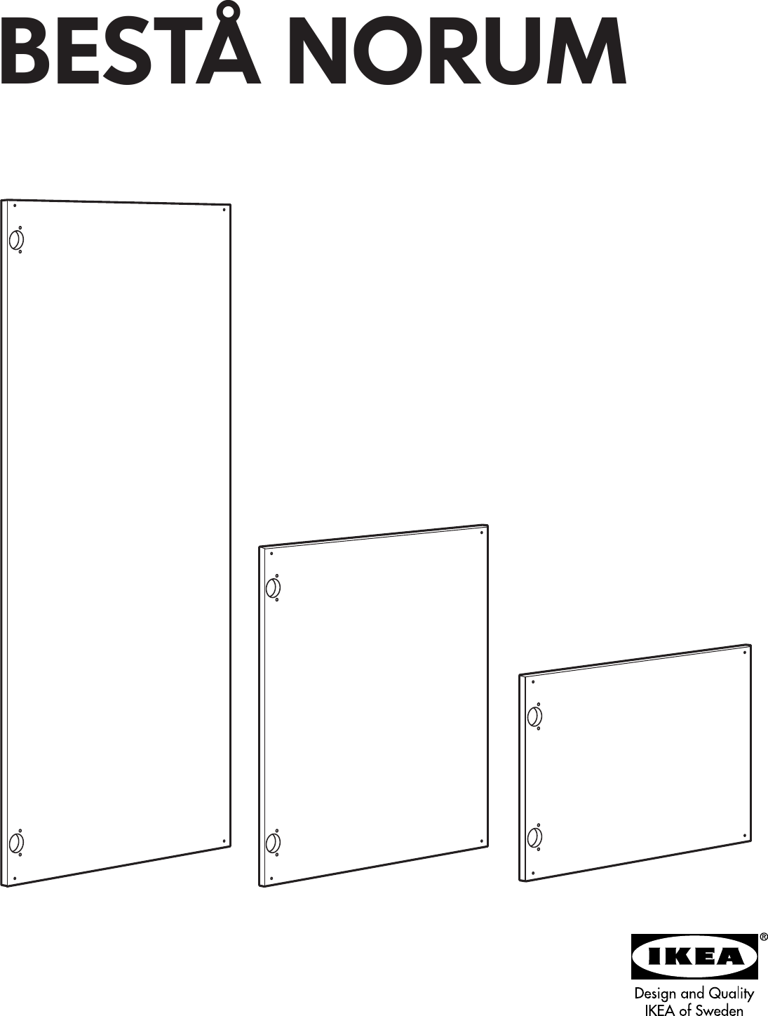 Page 1 of 8 - Ikea Ikea-Besta-Norum-Door-24X15-Assembly-Instruction