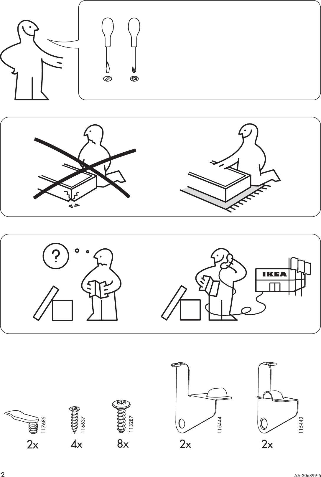 Page 2 of 8 - Ikea Ikea-Besta-Norum-Door-24X15-Assembly-Instruction