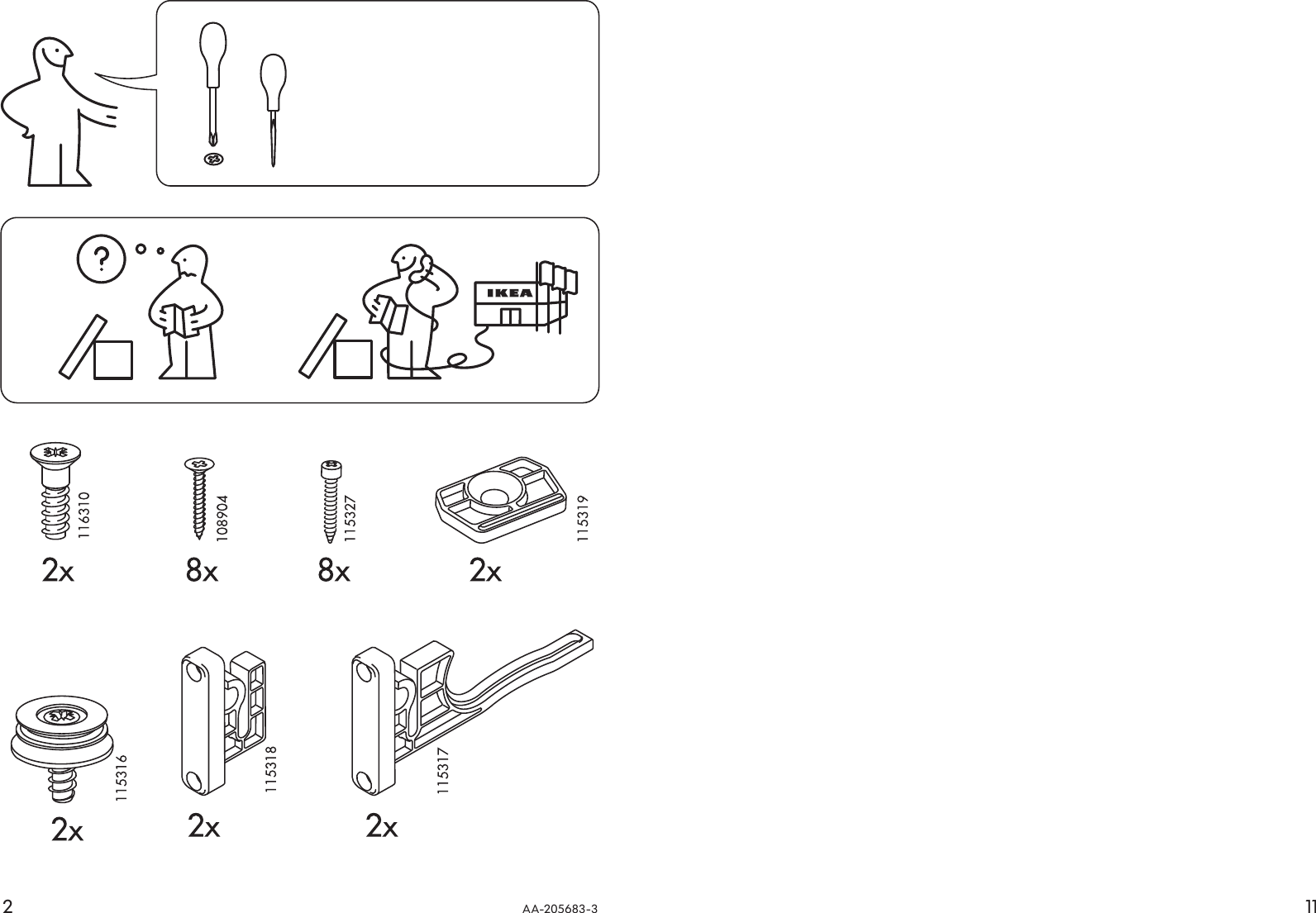 Page 2 of 6 - Ikea Ikea-Besta-Rail-For-Sliding-Droos-47-Assembly-Instruction