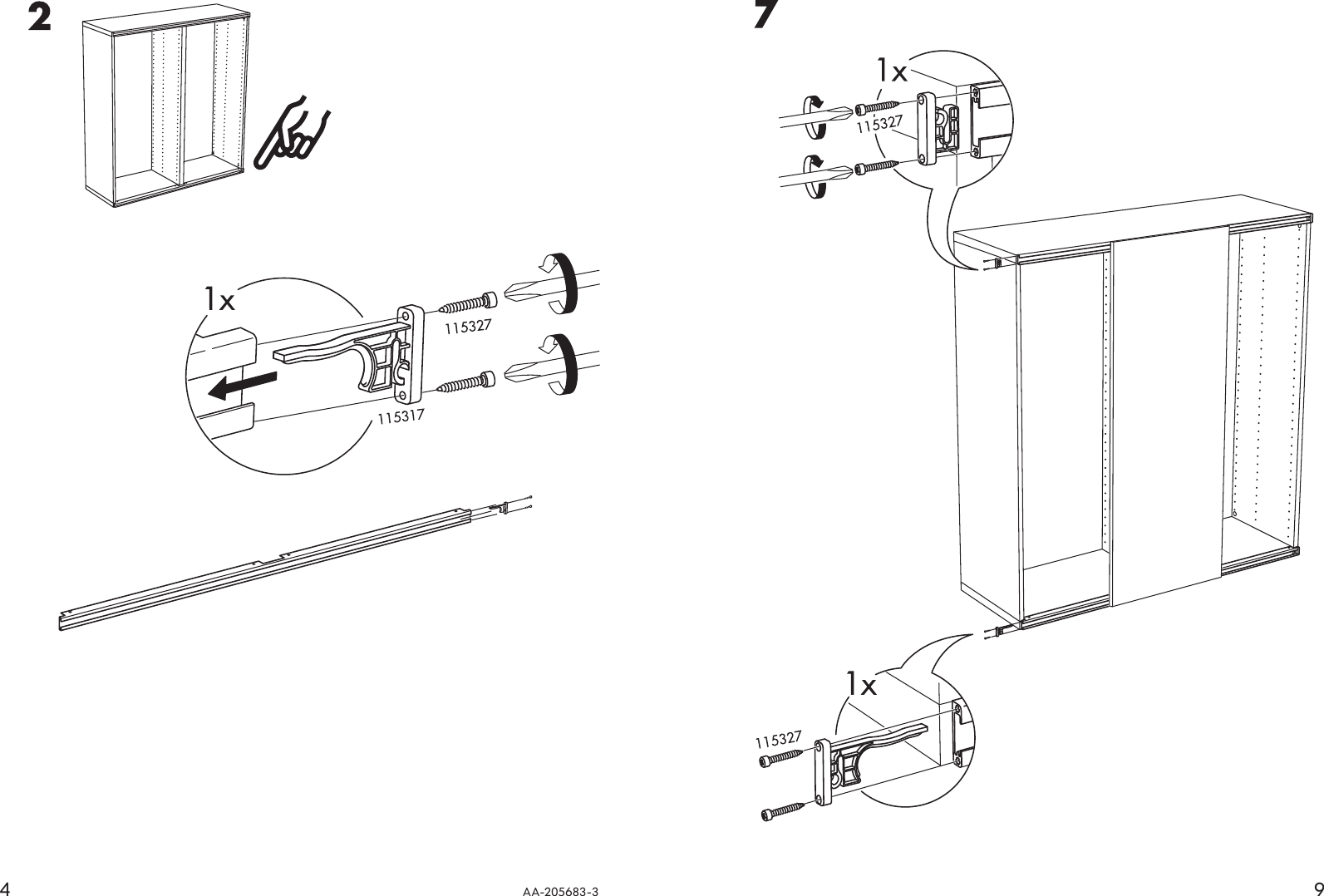 Page 4 of 6 - Ikea Ikea-Besta-Rail-For-Sliding-Droos-47-Assembly-Instruction