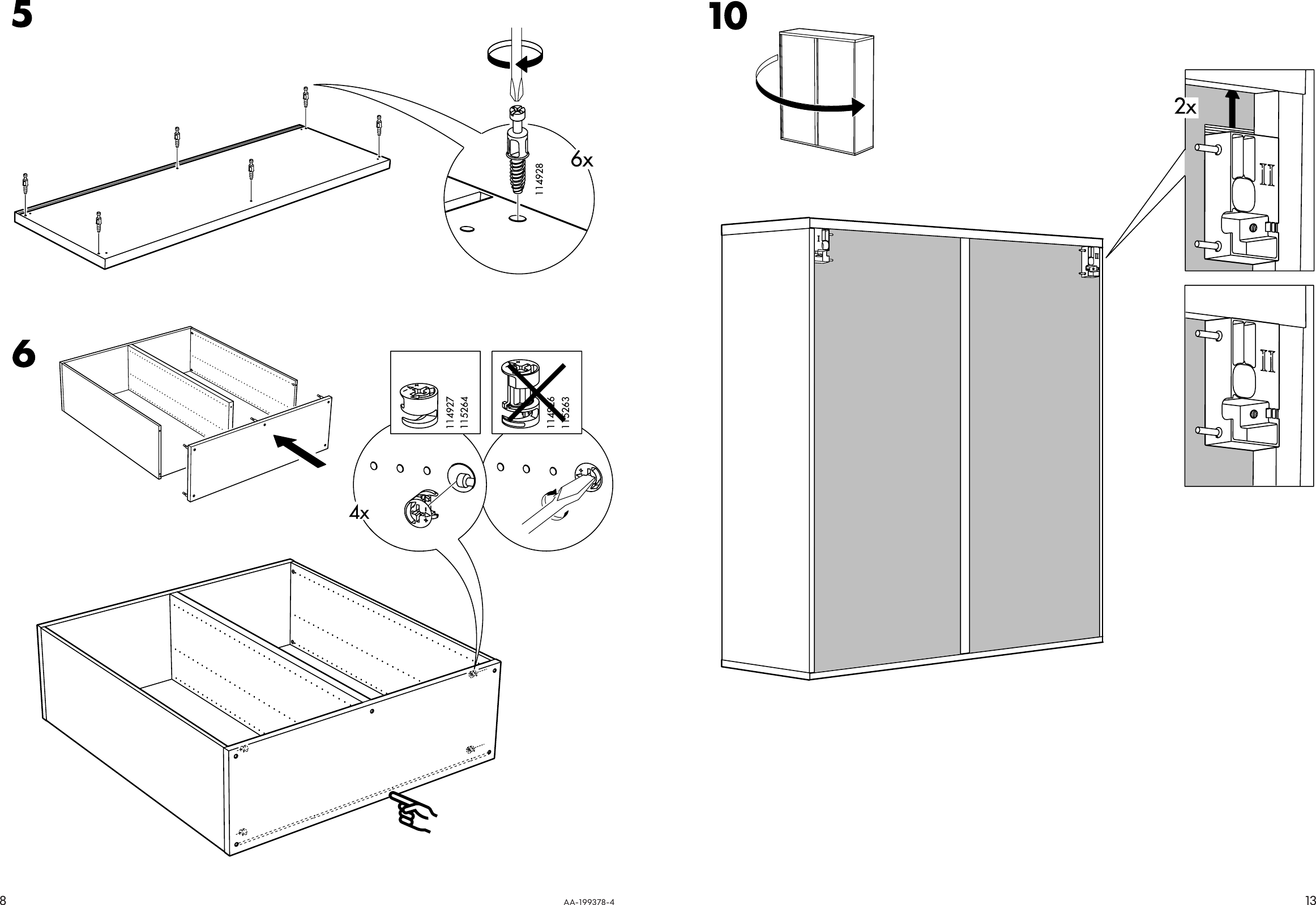 Page 8 of 10 - Ikea Ikea-Besta-Shelf-Unit-47X50-Assembly-Instruction