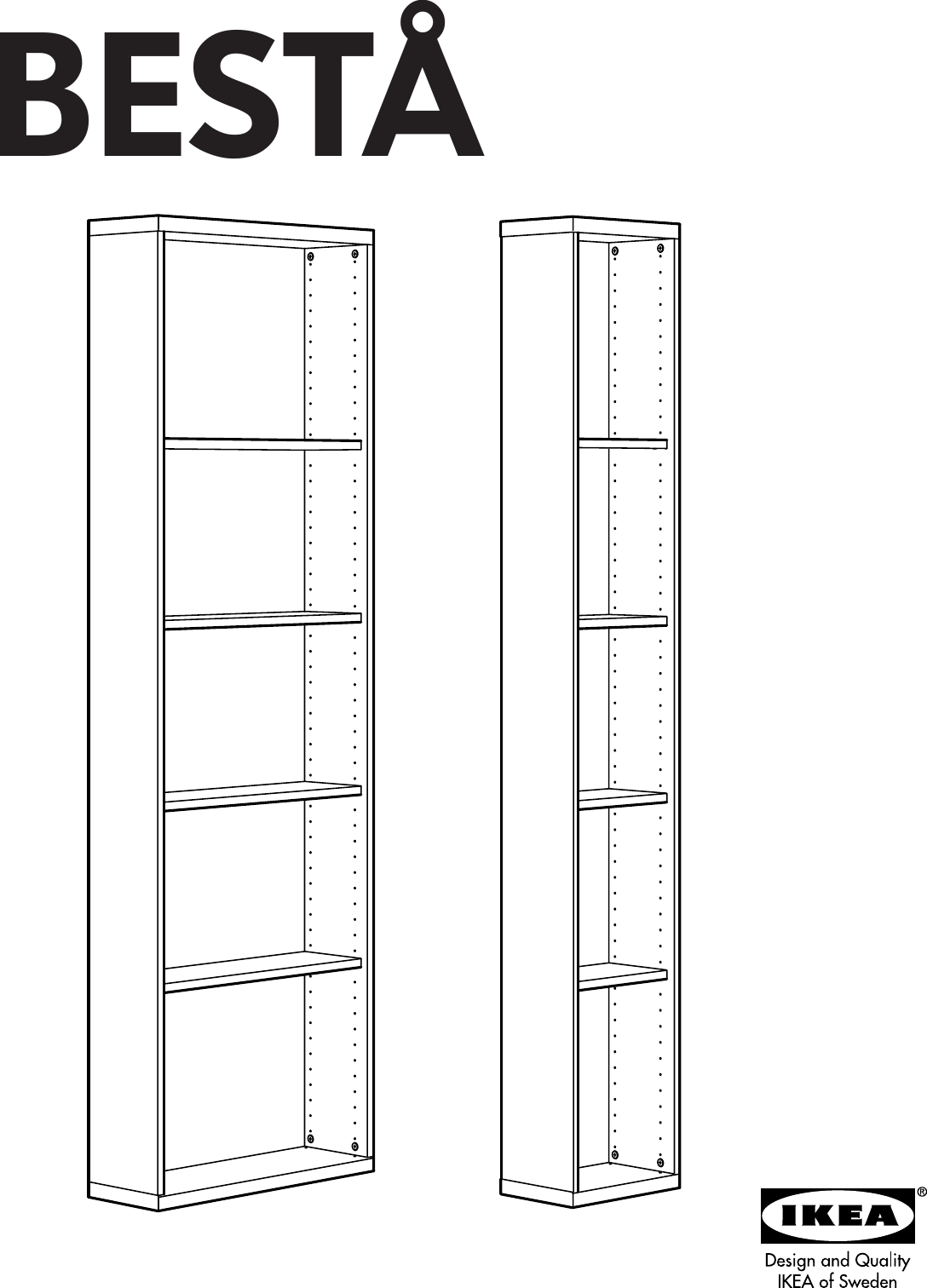 Ikea Besta Shelf Unit 76 Tall Assembly Instruction