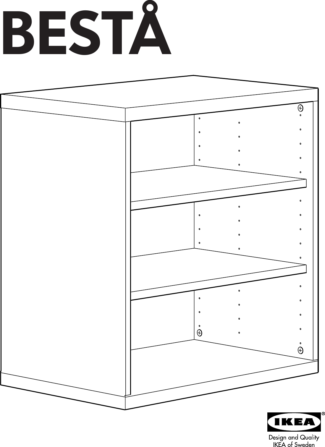 Ikea Besta Shelf Unit Height Extension 24X25 Assembly Instruction