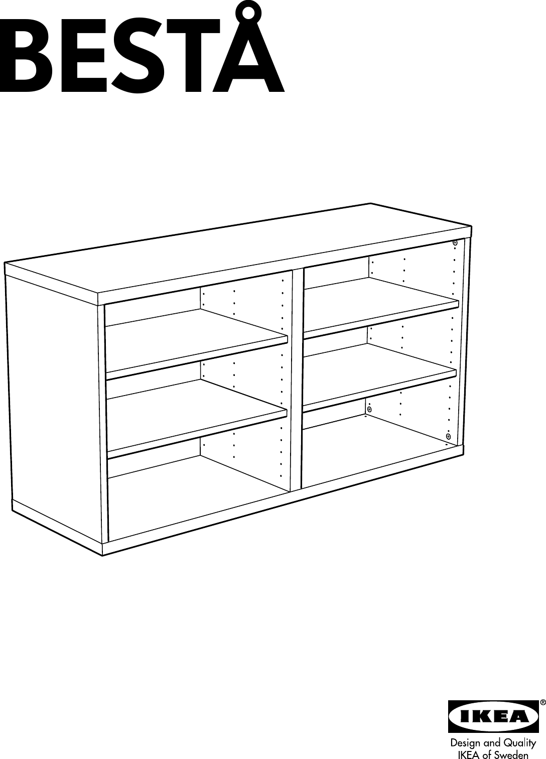 Ikea Besta Shelf Unit Height Extension 47X25 Assembly Instruction