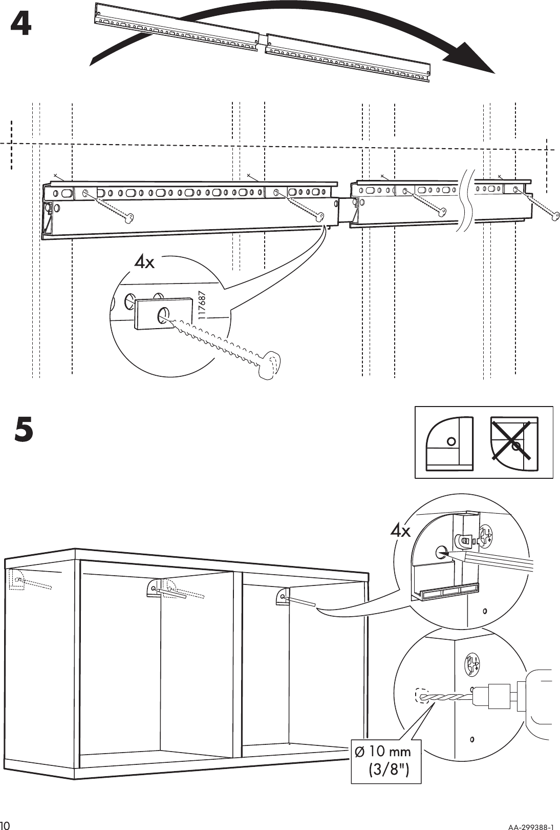 Page 10 of 12 - Ikea Ikea-Besta-Suspension-Rail-23-5-8-Assembly-Instruction