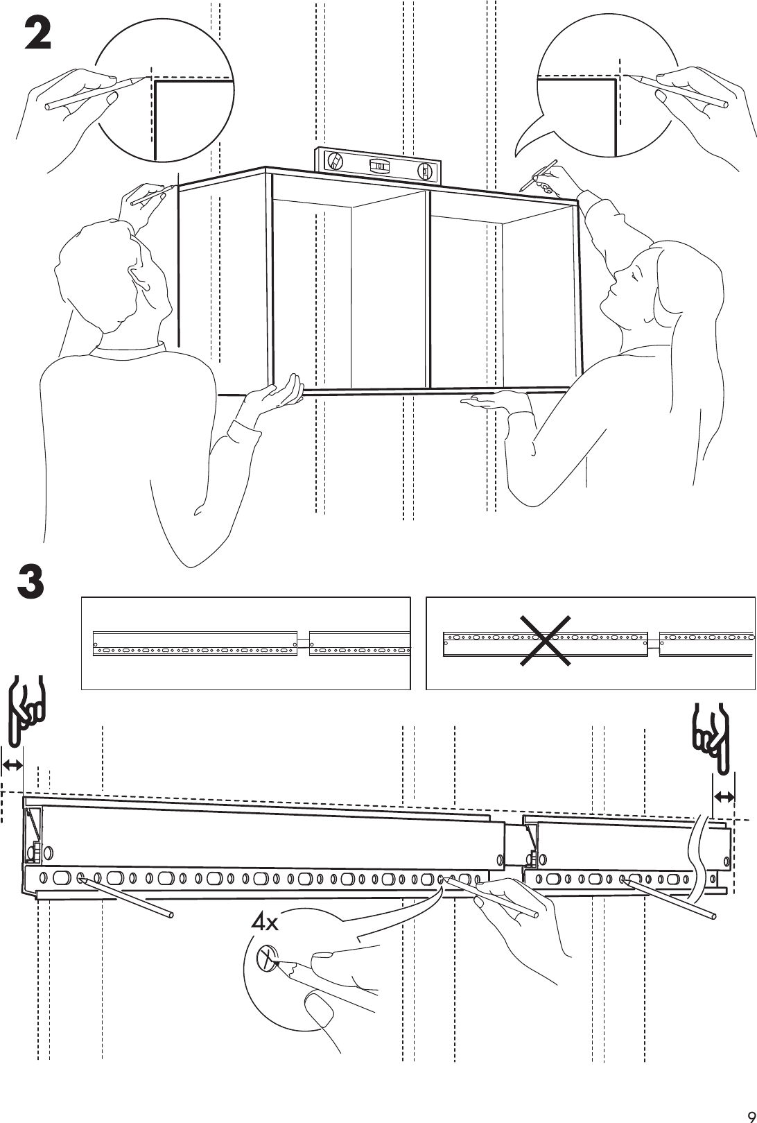 Page 9 of 12 - Ikea Ikea-Besta-Suspension-Rail-23-5-8-Assembly-Instruction