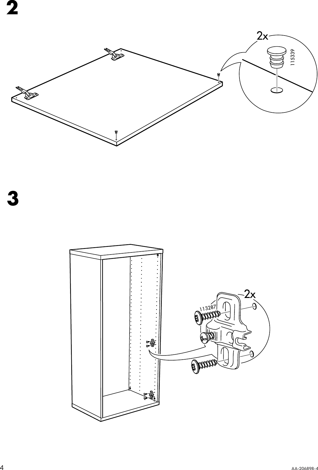 Page 4 of 8 - Ikea Ikea-Besta-Tofta-Door-24X15-Assembly-Instruction
