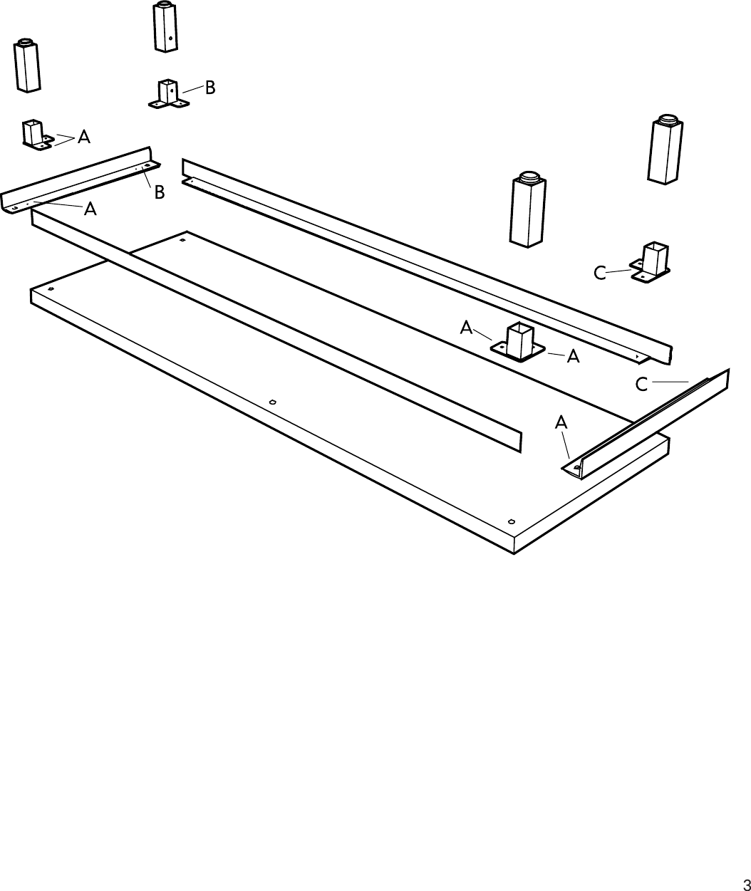 Page 3 of 8 - Ikea Ikea-Besta-Underframe-Assembly-Instruction