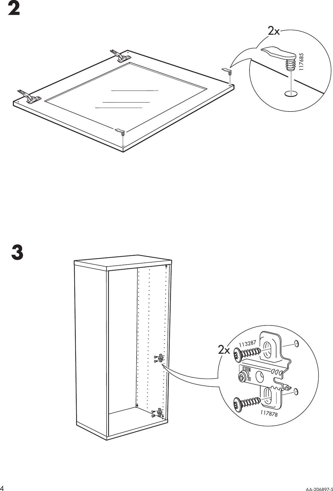 Page 4 of 8 - Ikea Ikea-Besta-Vegby-Glass-Door-24X15-Assembly-Instruction