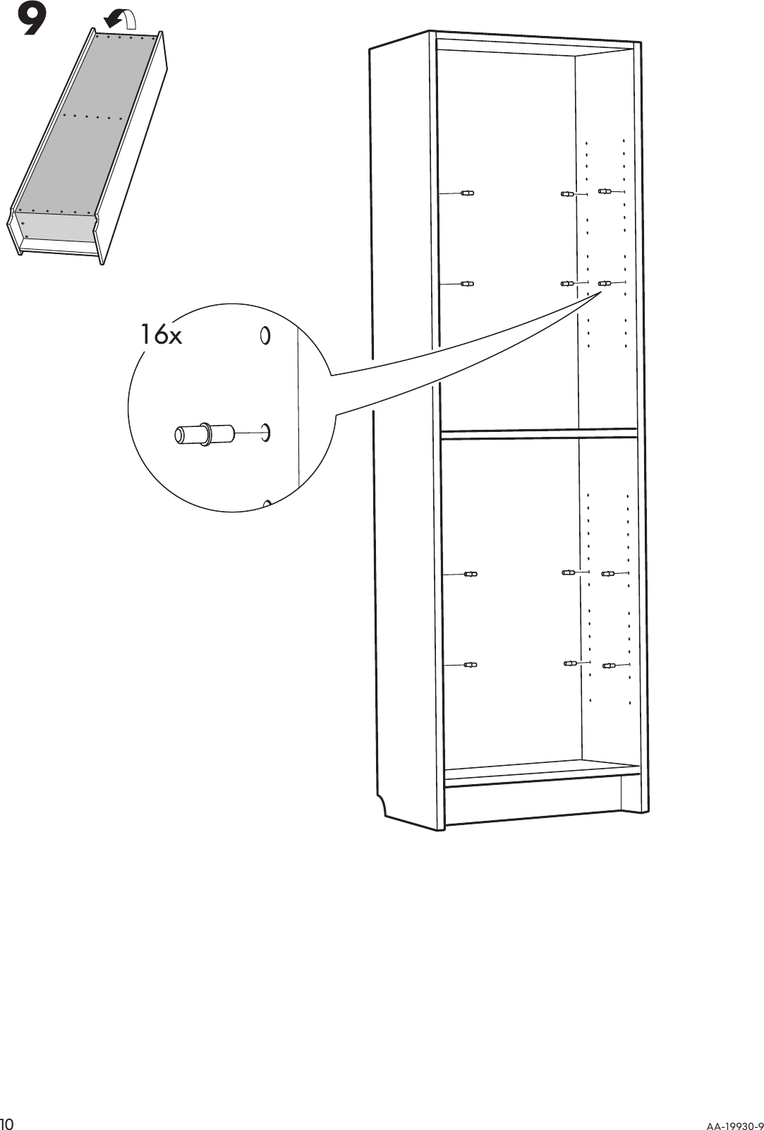 Page 10 of 12 - Ikea Ikea-Billy-Bookcase-80-Tall-Assembly-Instruction