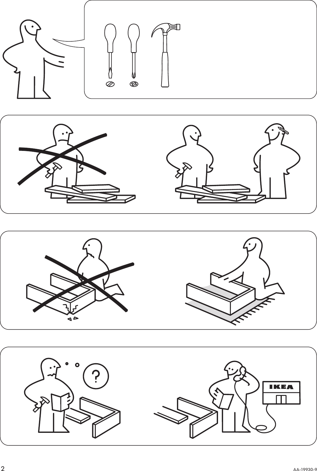 Page 2 of 12 - Ikea Ikea-Billy-Bookcase-80-Tall-Assembly-Instruction
