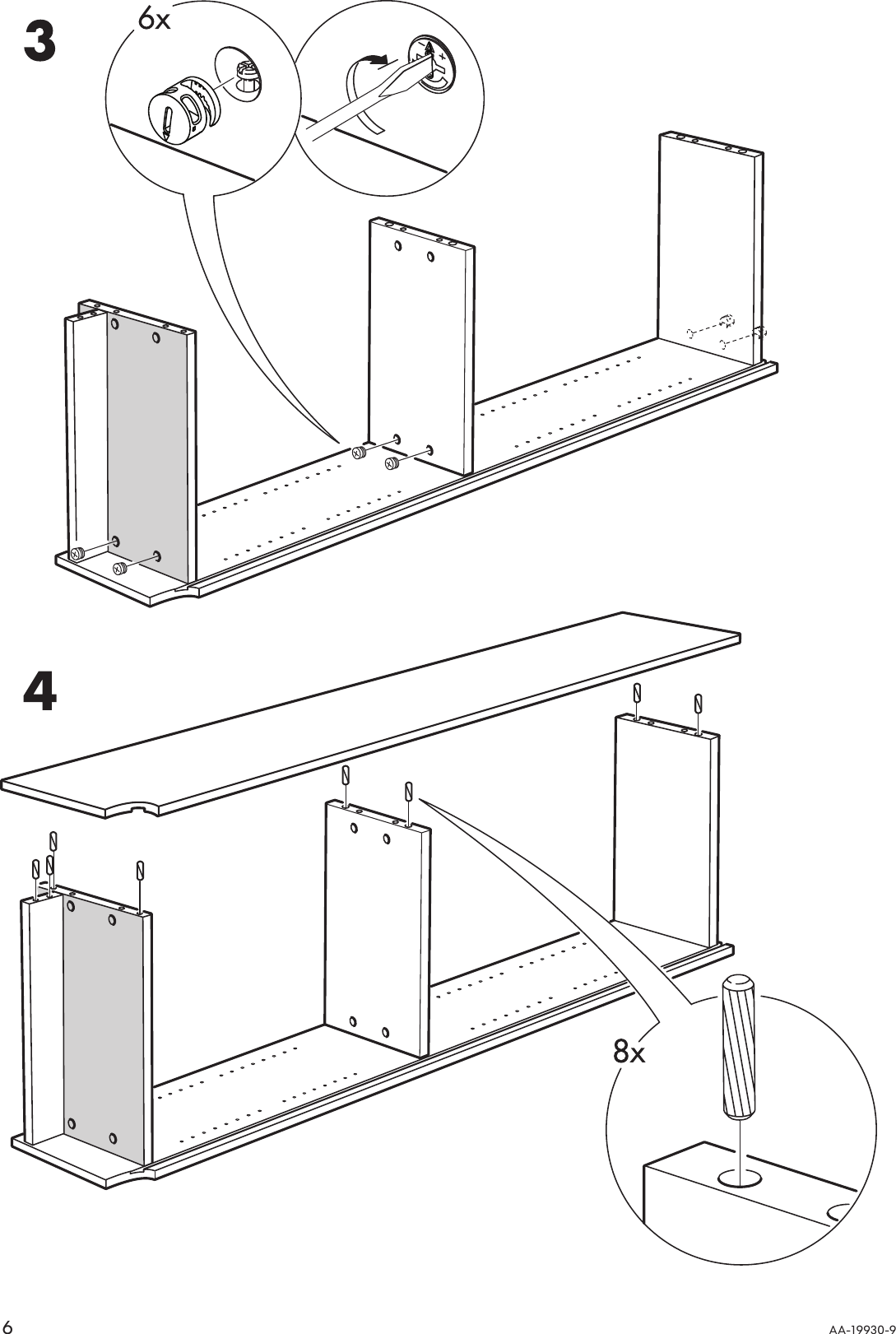 Page 6 of 12 - Ikea Ikea-Billy-Bookcase-80-Tall-Assembly-Instruction