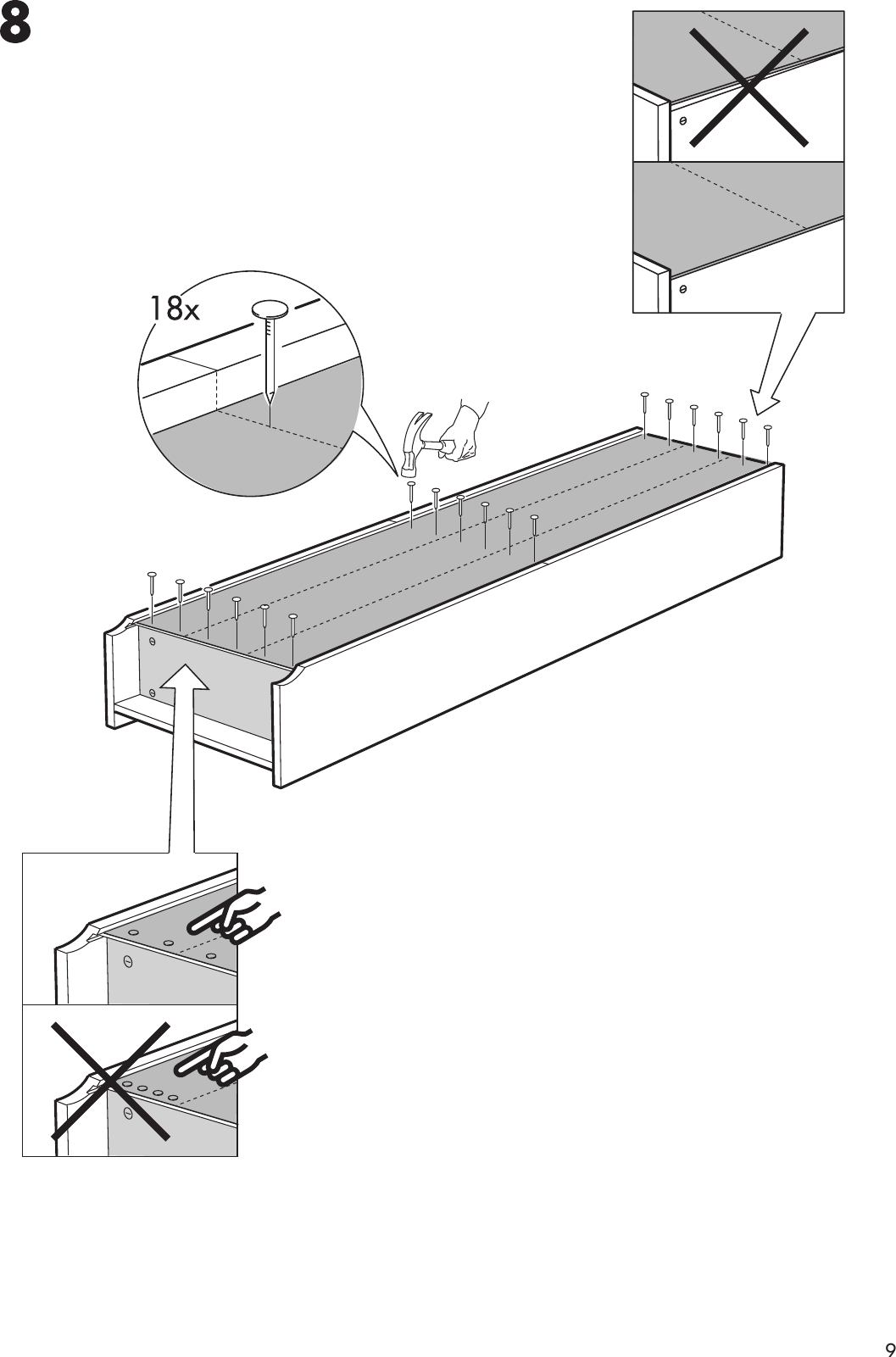 Page 9 of 12 - Ikea Ikea-Billy-Bookcase-80-Tall-Assembly-Instruction