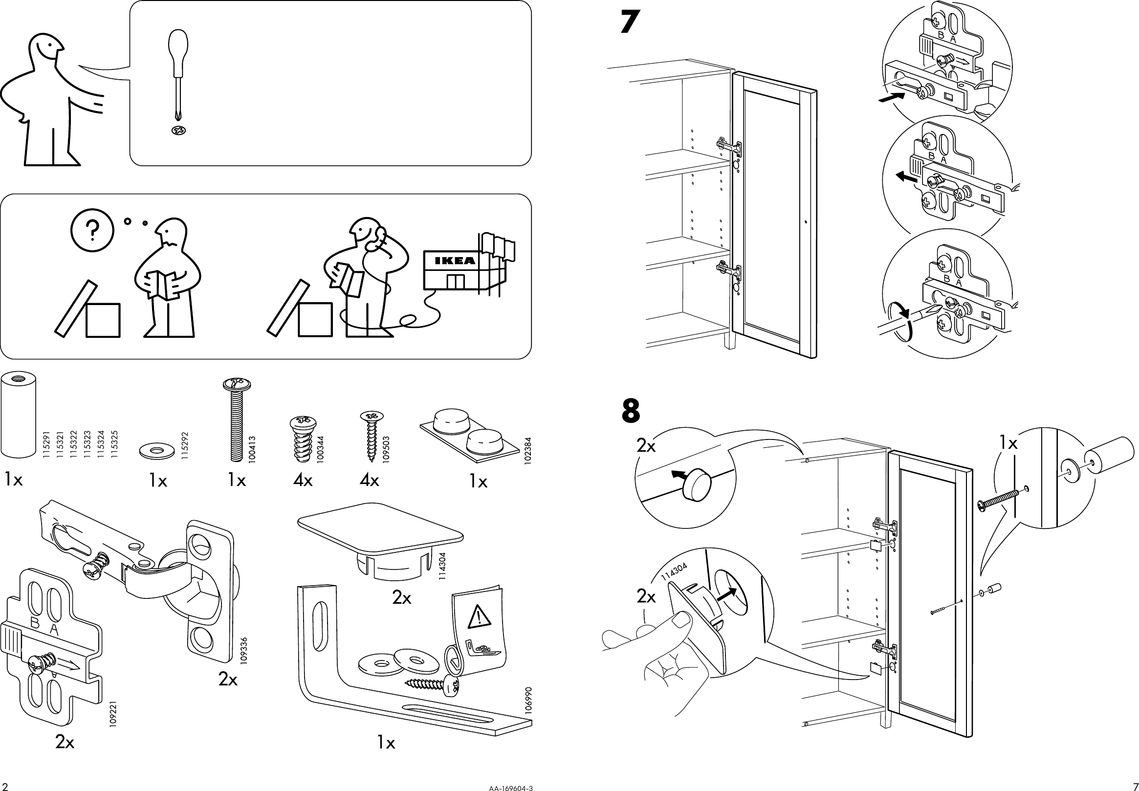 Page 2 of 4 - Ikea Ikea-Billy-Byom-Door-15-3-4X38-5-8-Assembly-Instruction