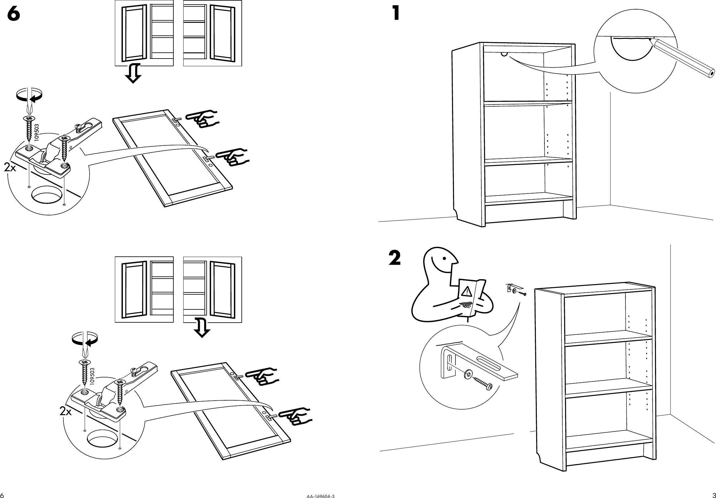 Page 3 of 4 - Ikea Ikea-Billy-Byom-Door-15-3-4X38-5-8-Assembly-Instruction