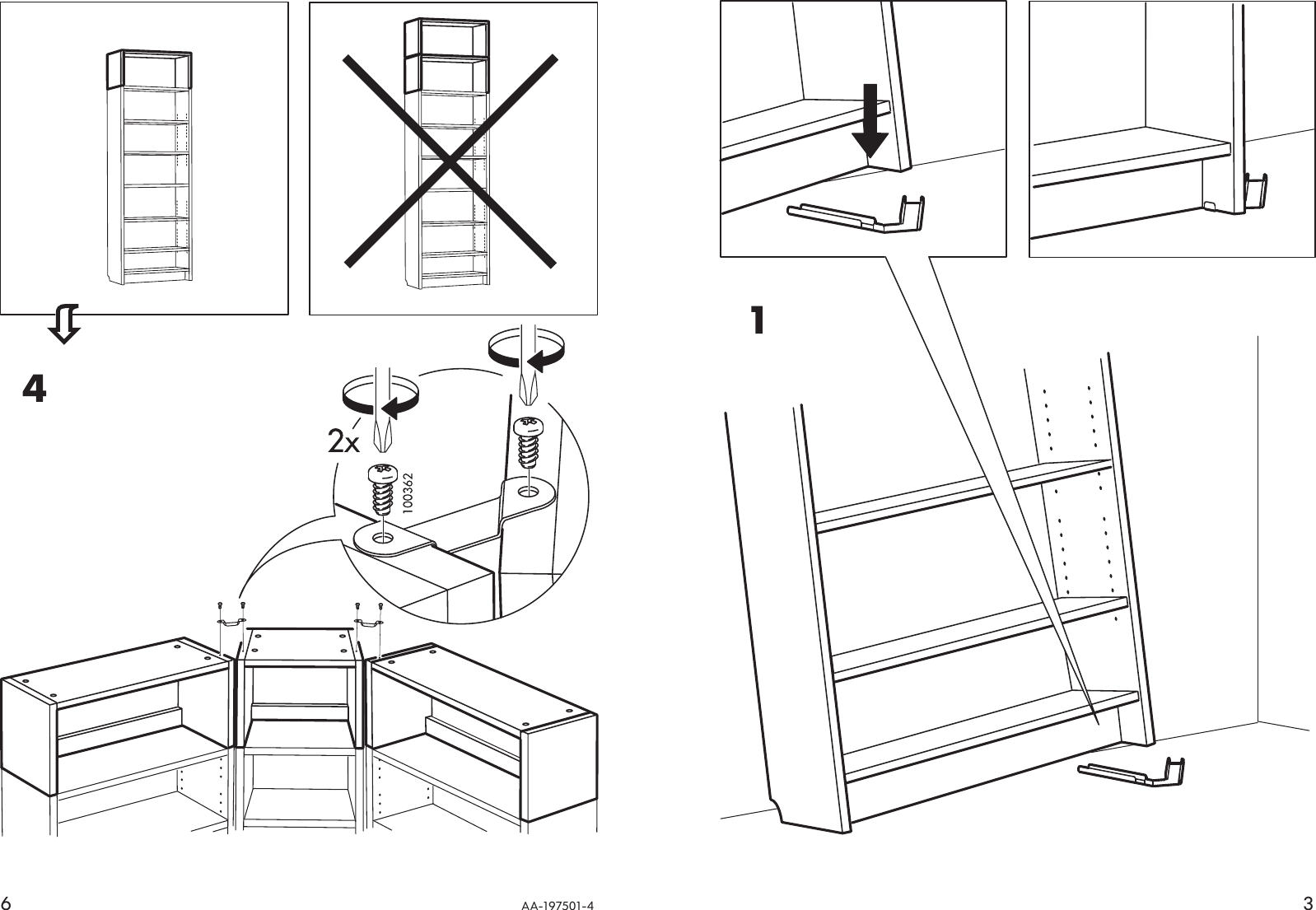 Page 3 of 4 - Ikea Ikea-Billy-Corner-Hardware-2Pk-Assembly-Instruction