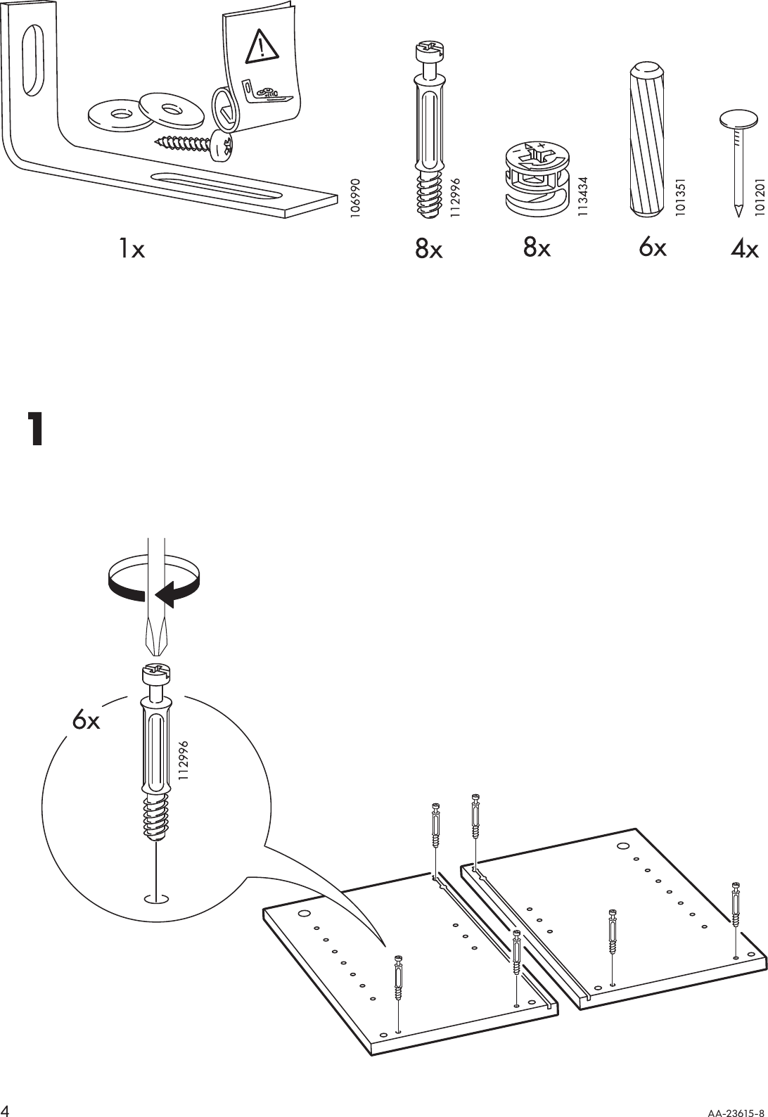 Ikea Billy Height Extension Unit Assembly Instruction