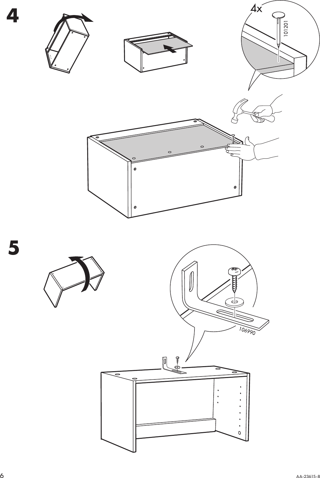 Ikea Billy Height Extension Unit Assembly Instruction