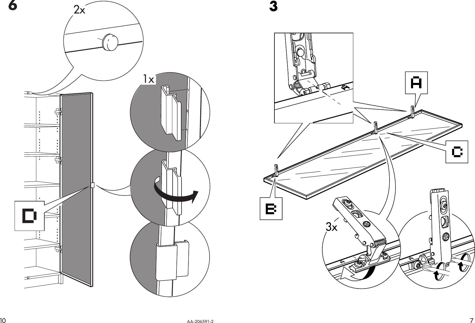 Page 7 of 8 - Ikea Ikea-Billy-Morebo-Glass-Door-15-3-4X76-Assembly-Instruction